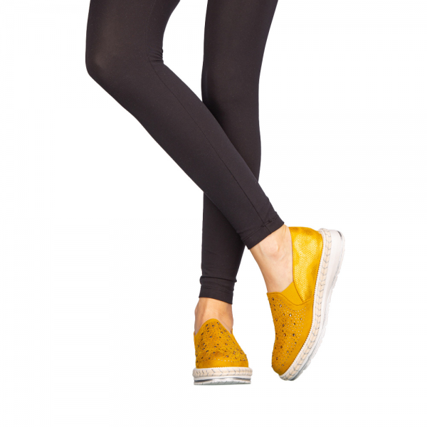 Γυναικεία casual παπούτσια  Celya κίτρινα - Kalapod.gr